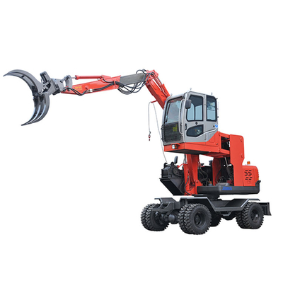 JG-100Z Farms Wheel Excavator Pakistan Malaysia Yuchai With Hydraulic Grab For Log Timber Sugar Cane Kyrgyzstan Uzbekistan Loading Pump